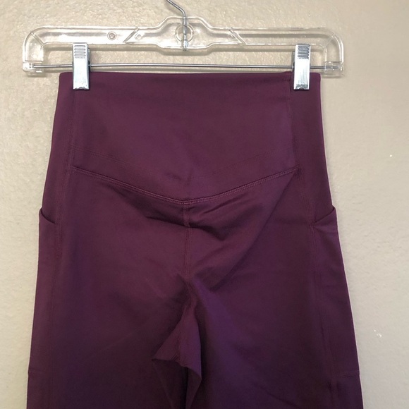 Girlfriend Collective Compressive High-Rise Plum Pocket Leggings Size S - Picture 7 of 14